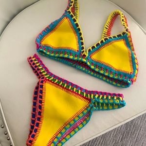 Yellow crochet bikini from miami